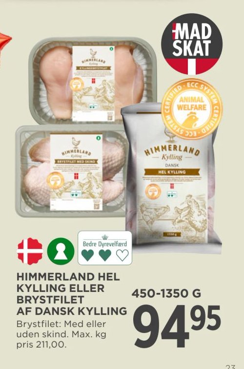HIMMERLAND HEL KYLLING ELLER BRYSTFILET AF DANSK KYLLING 450-1350 G – Meny