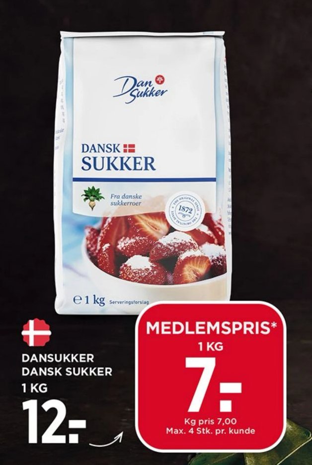 DANSUKKER DANSK SUKKER 1 KG – Meny