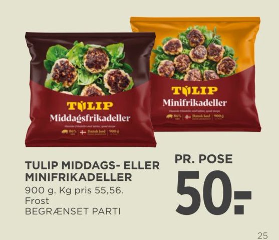 TULIP MIDDAGS- ELLER MINIFRIKADDELLER 900 g. – Meny