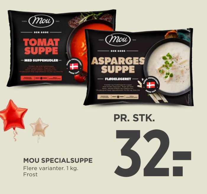 MOU SPECIALSUPPE Flere varianter. 1 kg. Frost – Meny