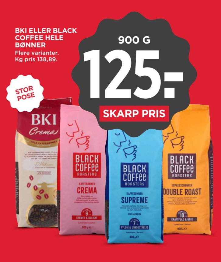 BKI ELLER BLACK COFFEE 900 G – Meny