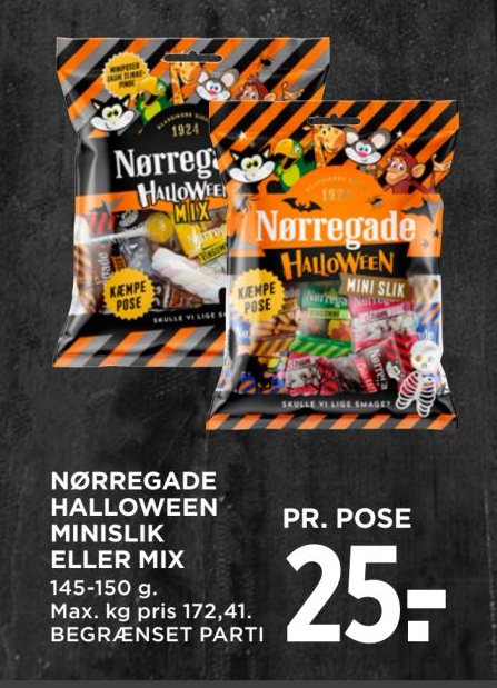NØRREGADE HALLOWEEN MINISLIK ELLER MIX 145-150 g – Meny