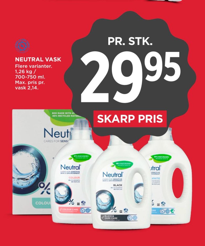NEUTRAL VASK Flere varianter. 700-750 ml – Meny