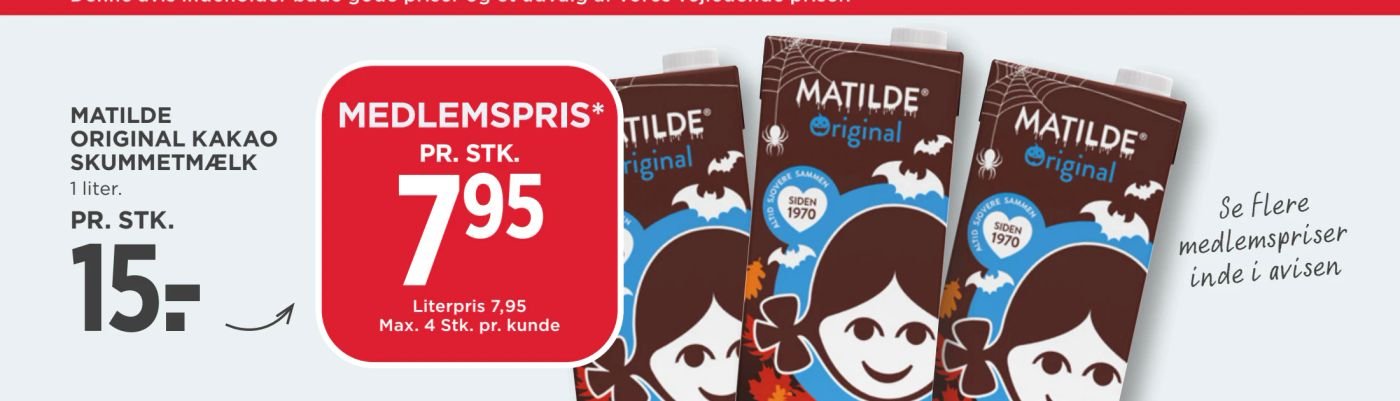 MATILDE ORIGINAL KAKAO SKUMMETMÆLK – Meny