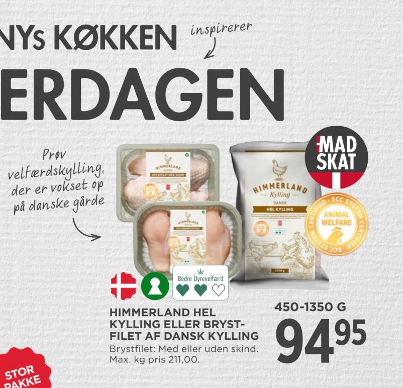 HIMMERLAND HEL KYLLING ELLER BRYSTFILET AF DANSK KYLLING – Meny