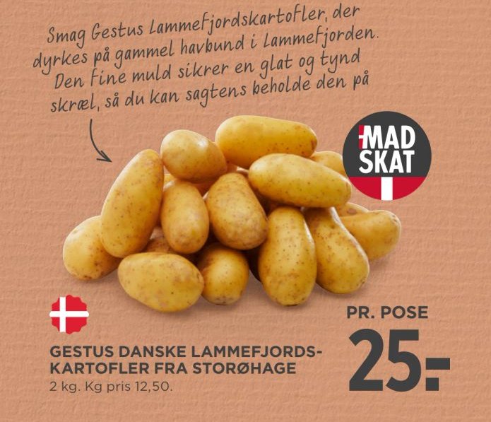 GESTUS DANSKE LAMMEFJORDSKARTOFLER FRA STORØHAGE – Meny