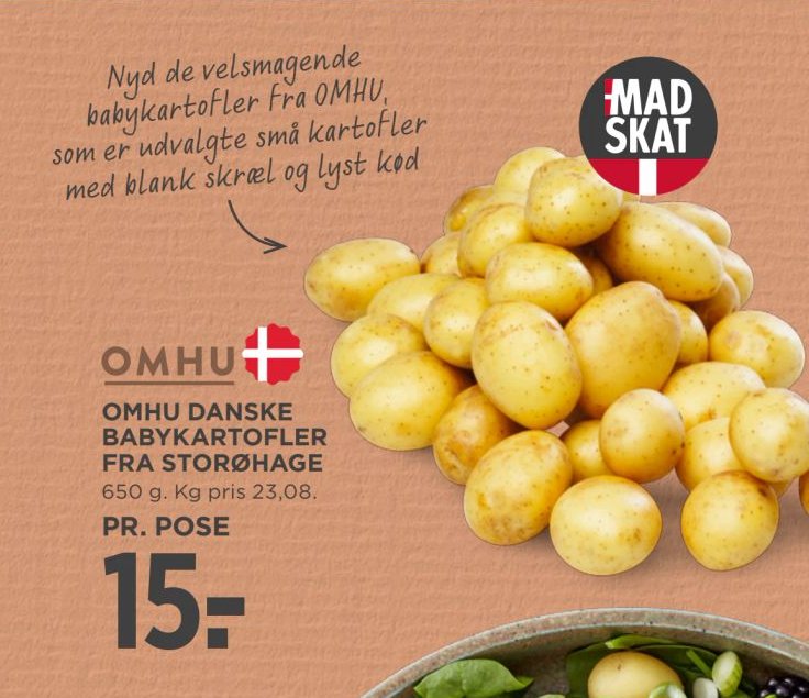 OMHU DANSKE BABYKARTOFLER FRA STORØHAGE – Meny