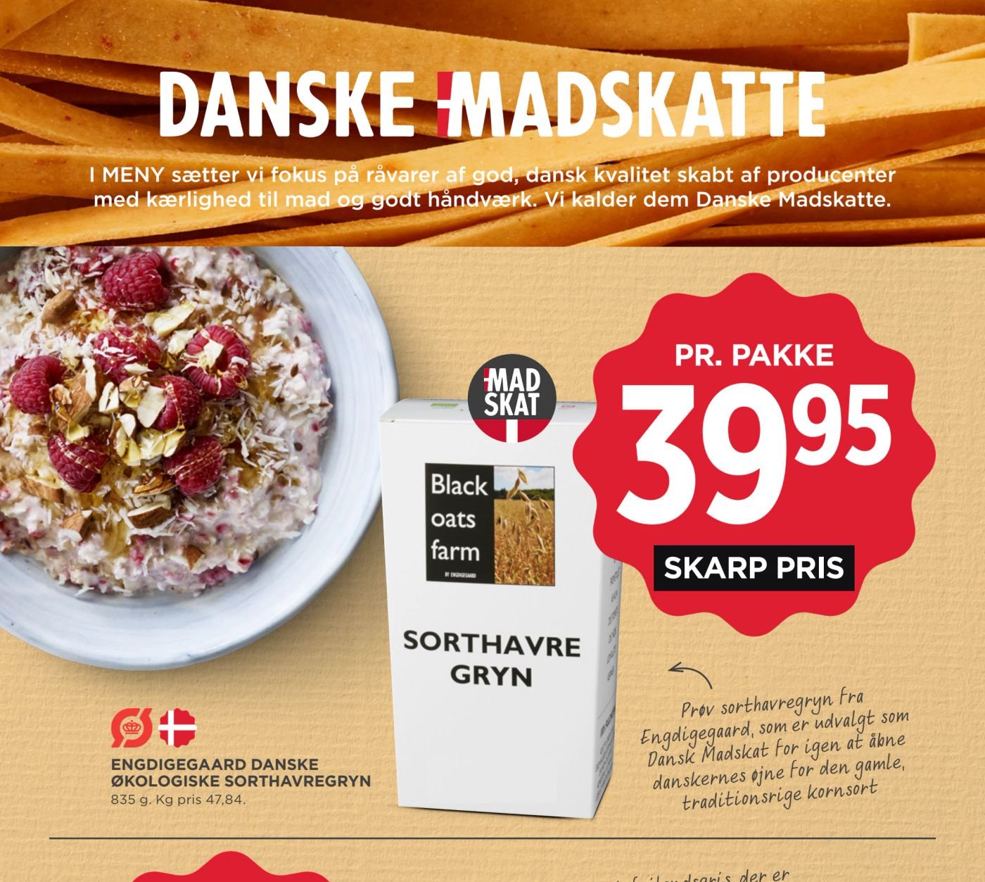 ENGDIGEGAARD DANSKE ØKOLOGISKE SORTHAVREGRYN – Meny