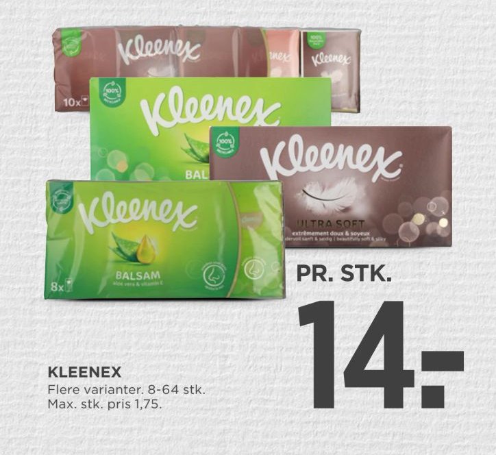 KLEENEX – Meny