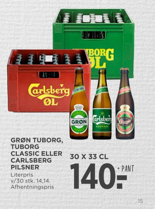 GRØN TUBORG, TUBORG CLASSIC ELLER CARLSBERG PILSNER – Meny