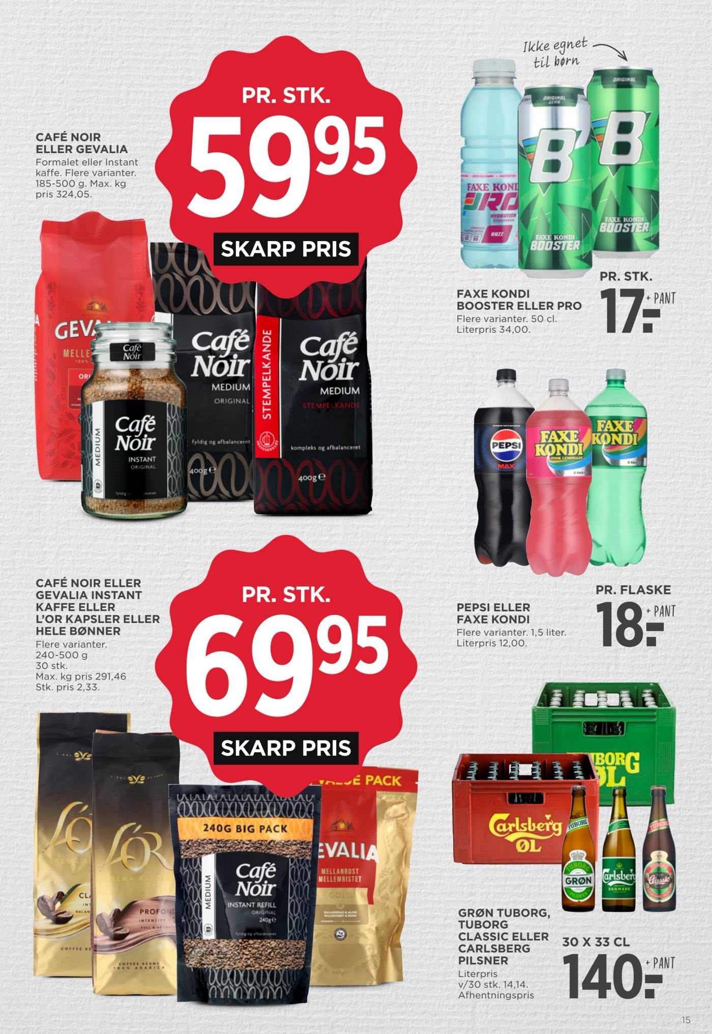 CAFÉ NOIR ELLER GEVALIA – Meny