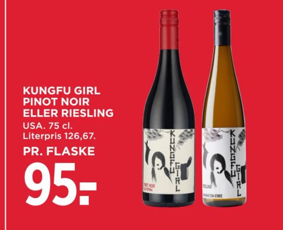 KUNGFU GIRL PINOT NOIR ELLER RIESLING – Meny
