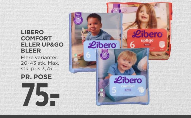 LIBERO COMFORT ELLER UP&GO BLEER – Meny