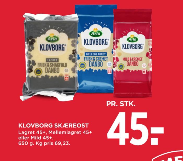 KLOVBORG SKÆREOST – Meny