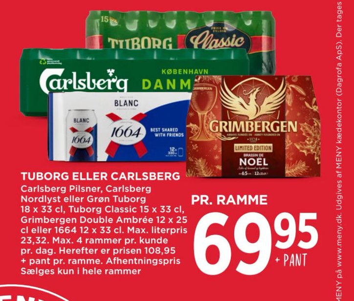 TUBORG ELLER CARLSBERG – Meny