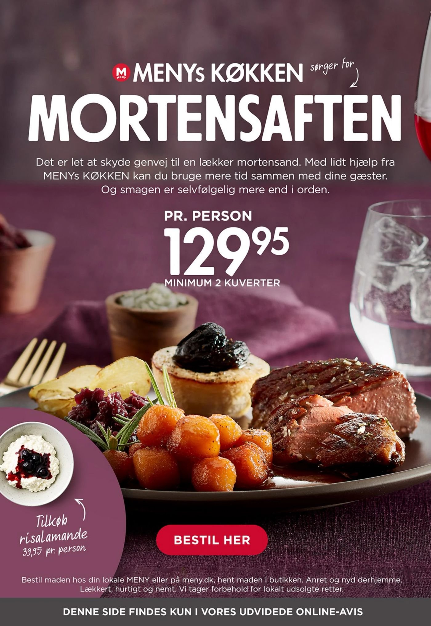MORTENSAFTEN PR. PERSON – Meny