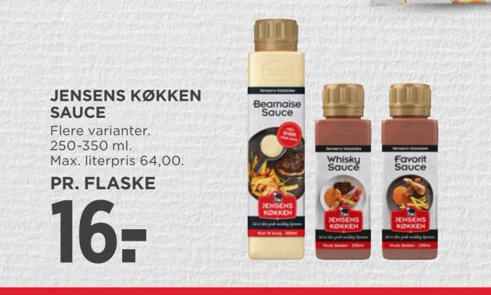 JENSENS KØKKEN SAUCE – Meny