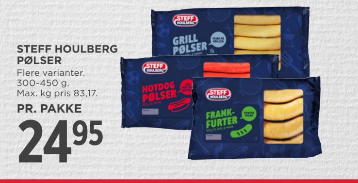STEFF HOULBERG PØLSER – Meny