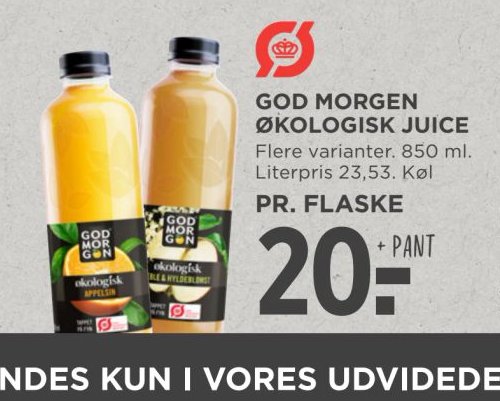 GOD MORGEN ØKOLOGISK JUICE – Meny