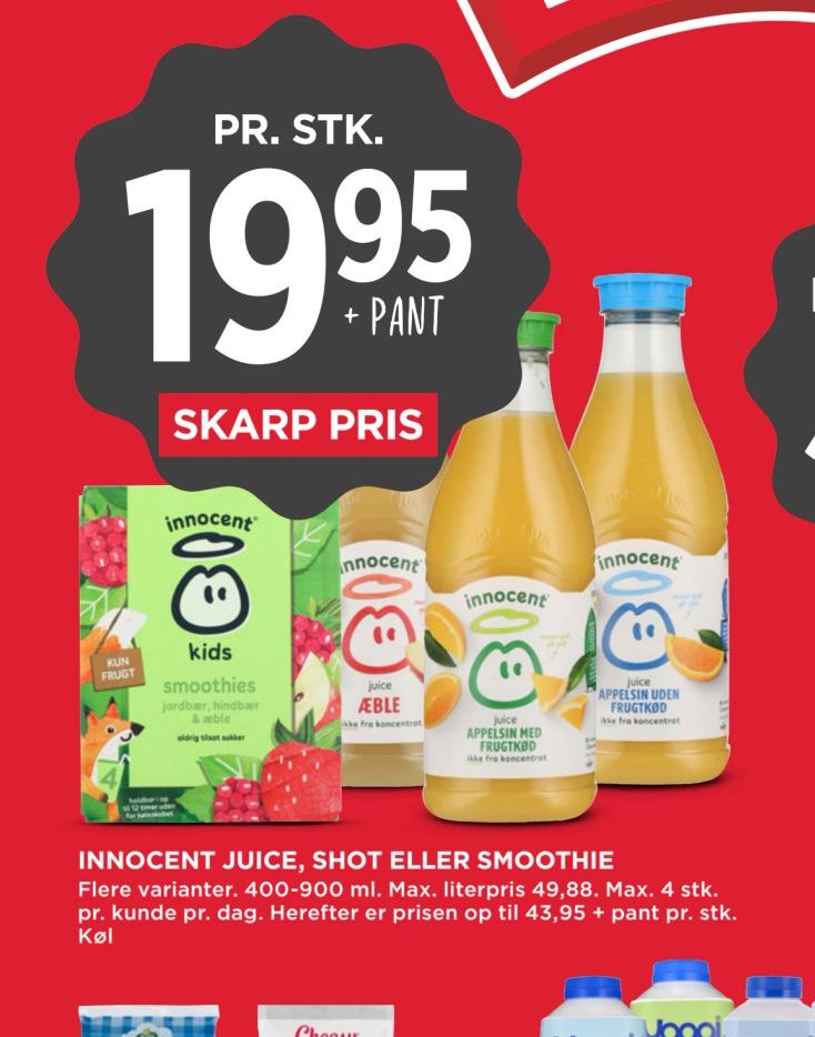 INNOCENT JUICE, SHOT ELLER SMOOTHIE – Meny
