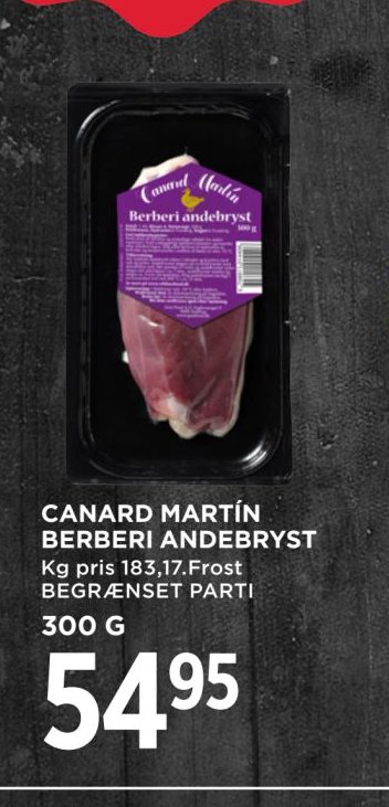 CANARD MARTÍN BERBERI ANDEBRYST – Meny