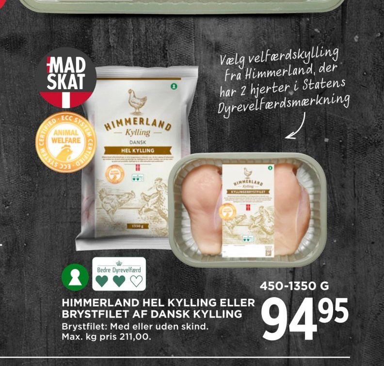 HIMMERLAND HEL KYLLING ELLER BRYSTFILET AF DANSK KYLLING – Meny
