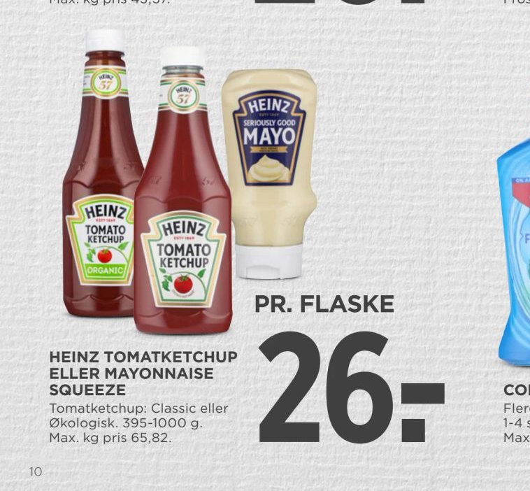 HEINZ TOMATKETCHUP ELLER MAYONNAISE SQUEEZE – Meny