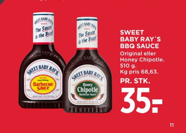 SWEET BABY RAY´S BBQ SAUCE – Meny