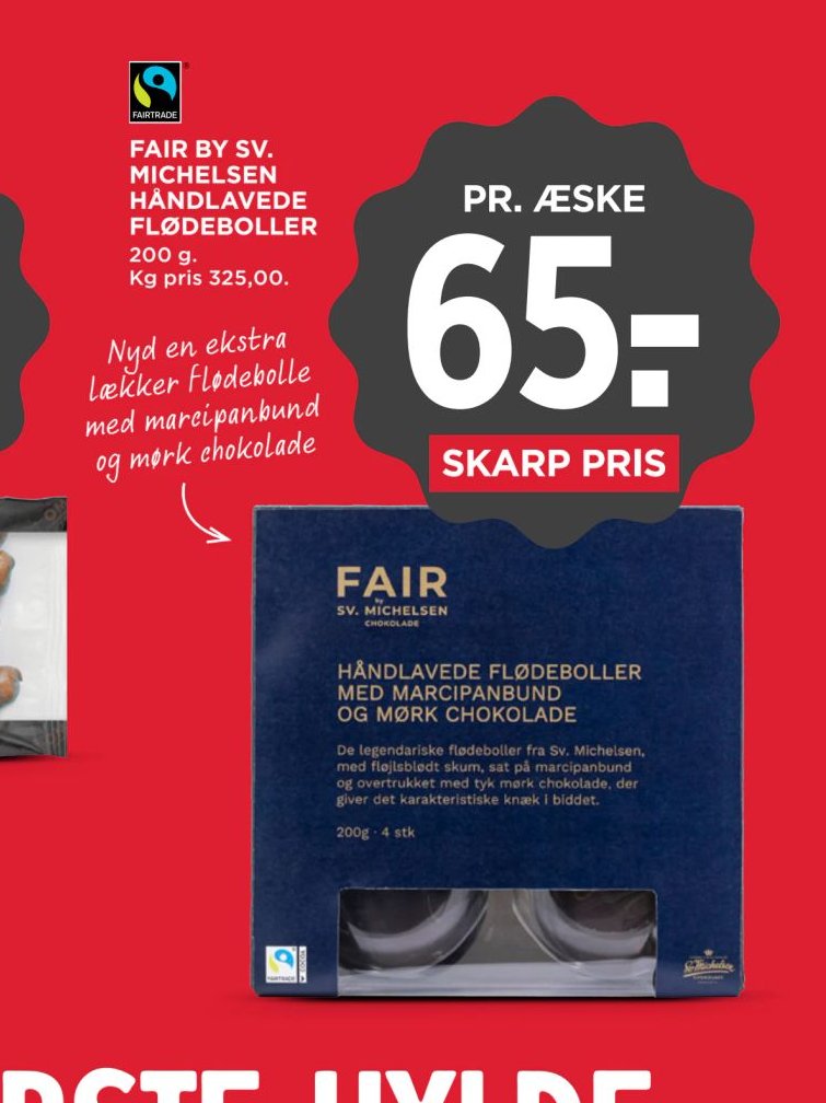 FAIR BY SV. MICHELSEN HÅNDLAVEDE FLØDEBOLLER – Meny