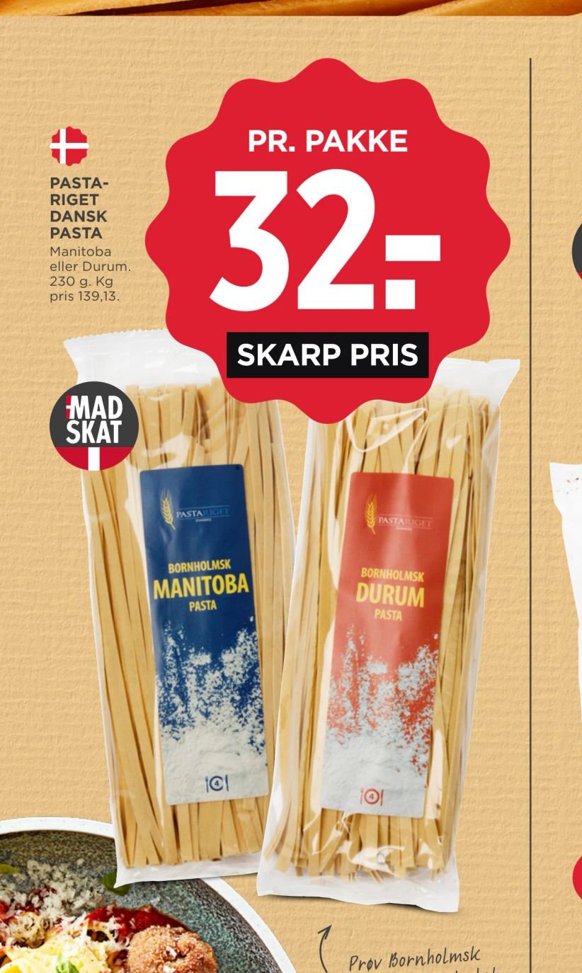 PASTARIGET DANSK PASTA – Meny