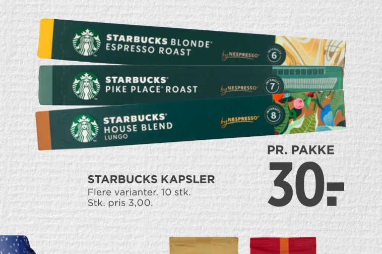 STARBUCKS KAPSLER – Meny