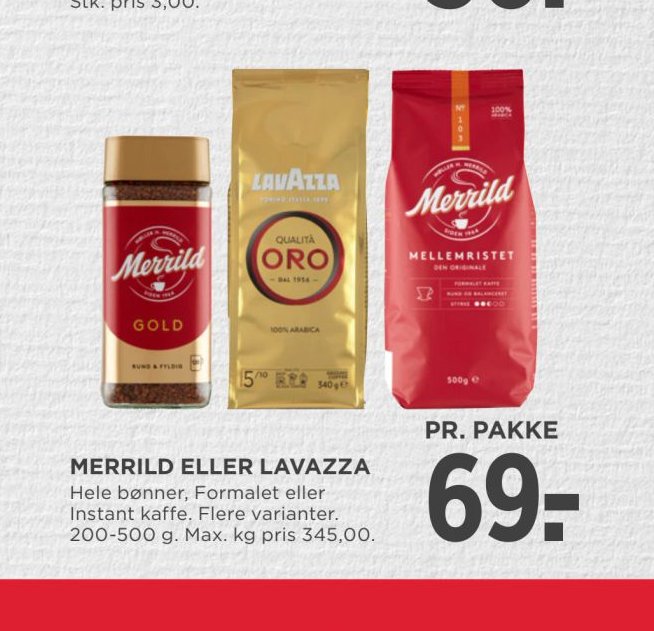MERRILD ELLER LAVAZZA – Meny