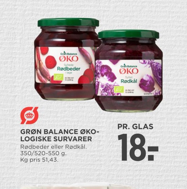 GRØN BALANCE ØKOLOGISKE SURVARER – Meny