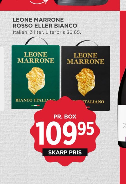 LEONE MARRONE ROSSO ELLER BIANCO – Meny