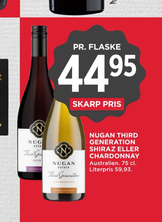 NUGAN THIRD GENERATION SHIRAZ ELLER CHARDONNAY – Meny
