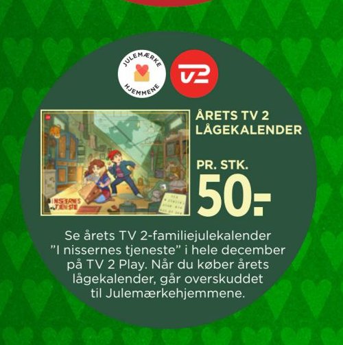 ÅRETS TV 2 LÅGEKALENDER – Meny