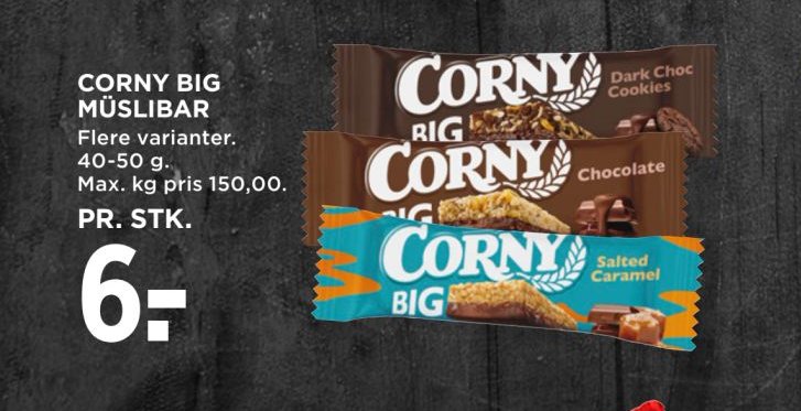 CORNY BIG MÜSLIBAR – Meny