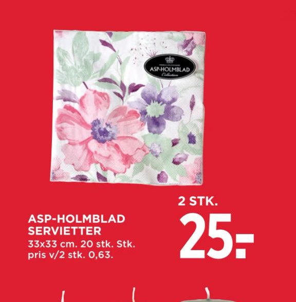 ASP-HOLMBLAD SERVIETTER – Meny