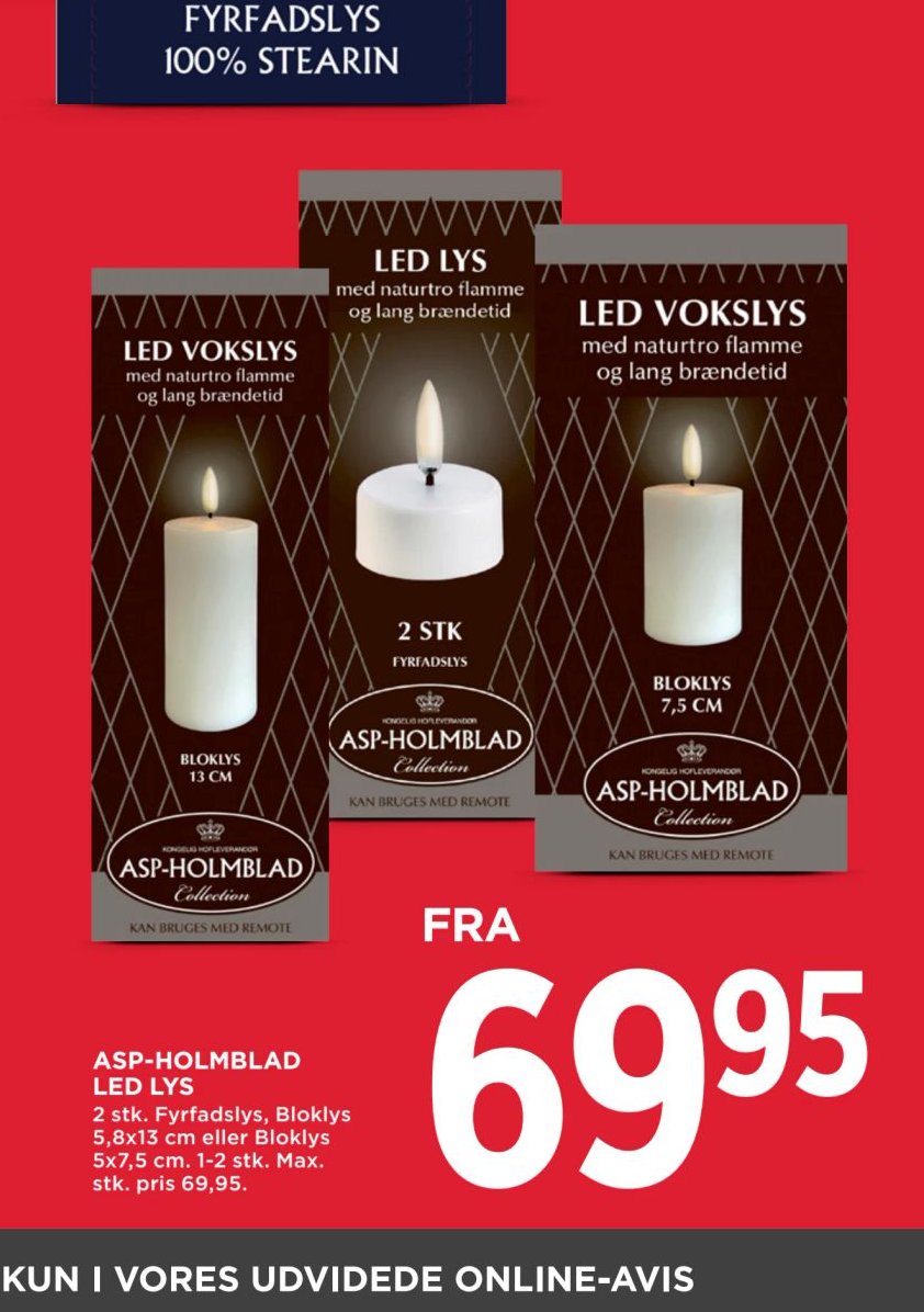 ASP-HOLMBLAD LED LYS – Meny