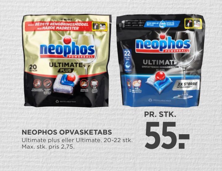 NEOPHOS OPVASKETABS – Meny
