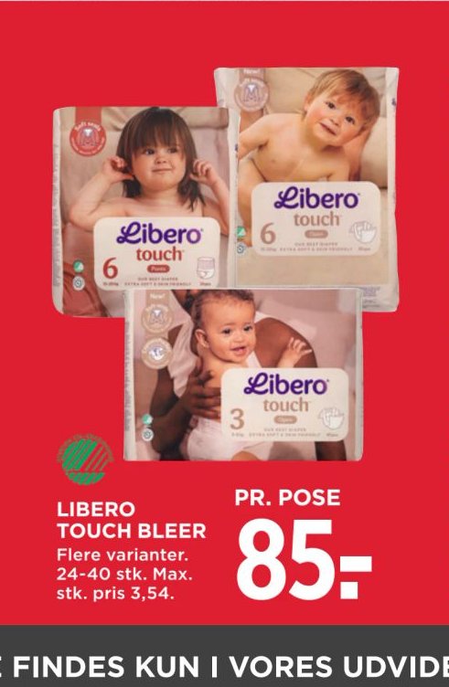 LIBERO TOUCH BLEER – Meny