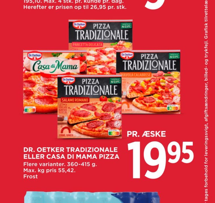 DR. OETKER TRADIZIONALE ELLER CASA DI MAMA PIZZA – Meny
