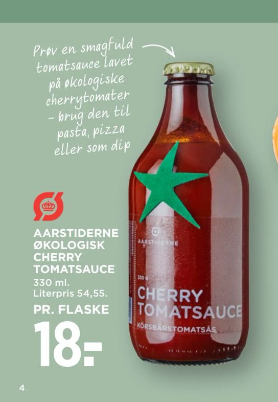 AARSTIDERNE ØKOLOGISK CHERRY TOMATSAUCE – Meny