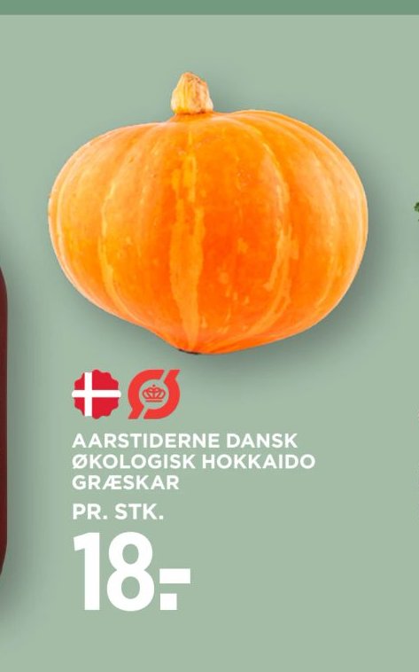 AARSTIDERNE DANSK ØKOLOGISK HOKKAIDO GRÆSKAR – Meny