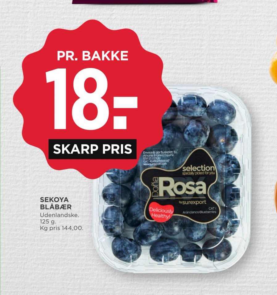 SEKOYA BLÅBÆR – Meny