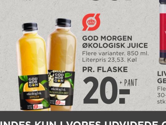 GOD MORGEN ØKOLOGISK JUICE – Meny