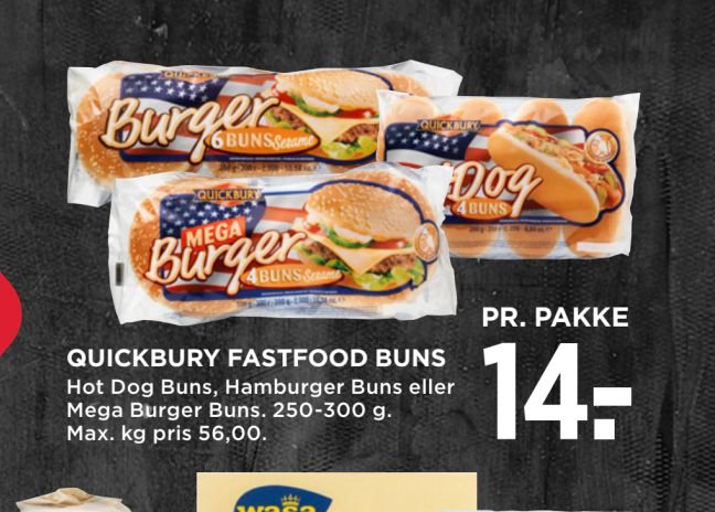 QUICKBURY FASTFOOD BUNS – Meny