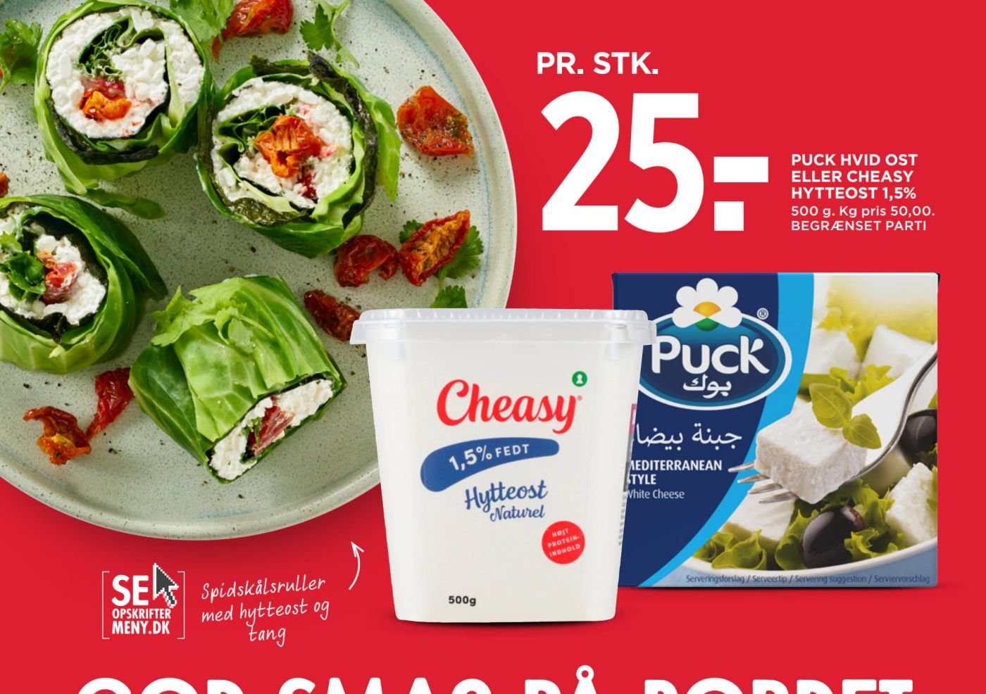 PUCK HVID OST ELLER CHEASY HYTTEOST 1,5% – Meny