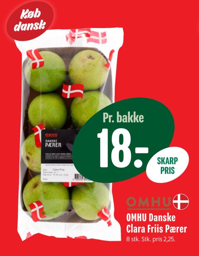 OMHU Danske Clara Friis Pærer 8 stk. – Min Købmand