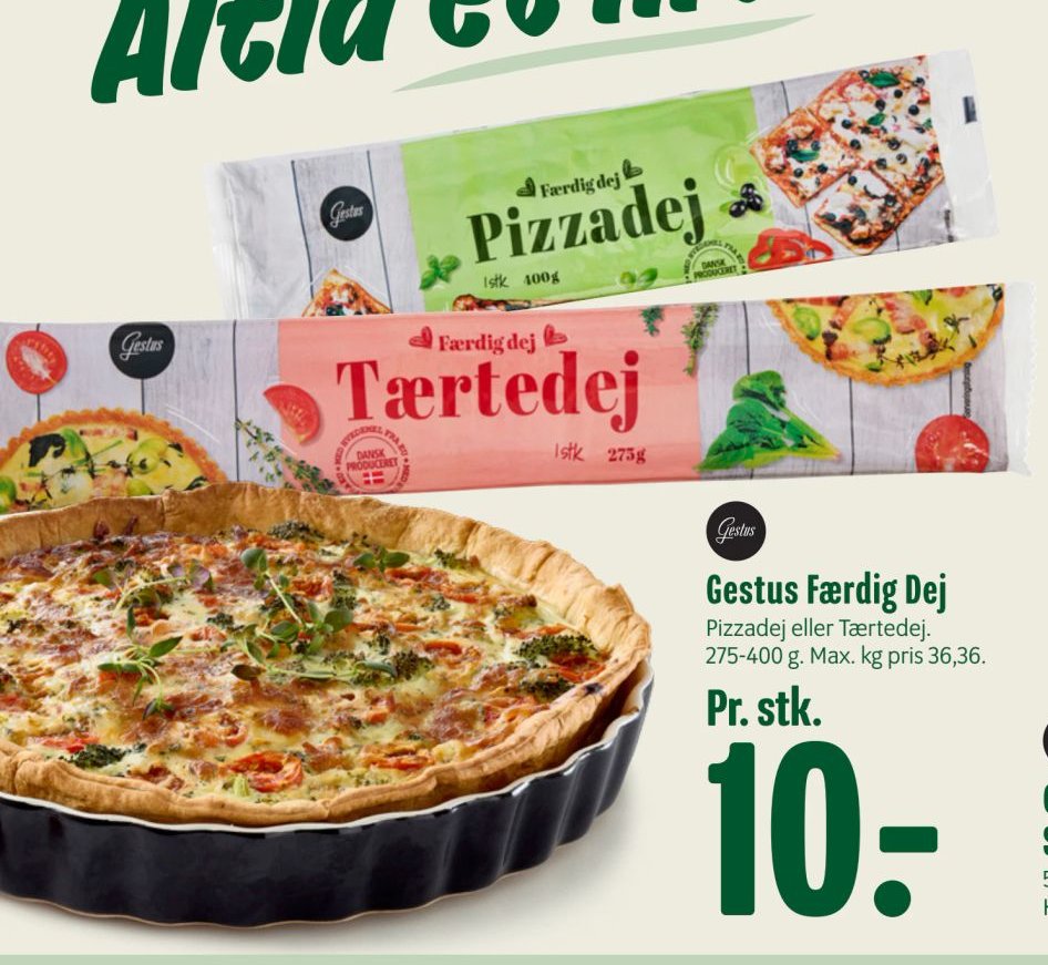 Gestus Færdig Dej Pizzadej eller Tærtedej, 275-400 g – Min Købmand